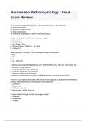 Rasmussen Pathophysiology - Final Exam Review questions and answers graded A&plus; 2024&sol;2025