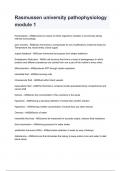 Rasmussen university pathophysiology module 1 questions and answers graded A&plus; 2024&sol;2025