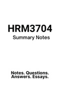 HRM3704 - Summarised NOtes 