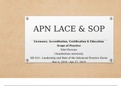 APN LACE & SOP Licensure, Accreditation, Certification & Education Scope of Practice Edel Herranz Chamberlain university NR-510 : Leadership and Role of the Advanced Practice Nurse