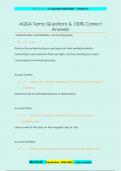AQSA Terms Questions & 100&percnt; Correct  Answers