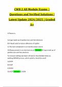 CWB 2 All Module Exams &vert; Questions and Verified Solutions &vert; Latest Update 2024&sol;2025 &vert; Graded A&plus;