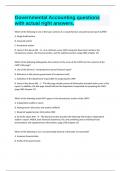 Governmental Accounting questions with actual right answers&period;