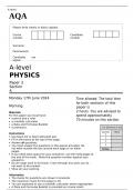 AQA A-level PHYSICS Paper 3 Section A JUNE 2024 QUESTION PAPER