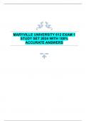 MARYVILLE UNIVERSITY 612 EXAM 1  STUDY SET 2024 WITH 100&percnt;  ACCURATE ANSWERS