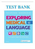 TEST BANK FOR EXPLORING MEDICAL LANGUAGE&comma; 10TH EDITION&comma; MYRNA LAFLEUR BROOKS&comma; DANIELLE LAFLEUR BROOKS&comma; ISBN&colon; 9780323396455