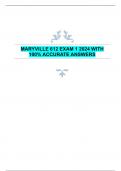 MARYVILLE 612 EXAM 1 2024 WITH  100&percnt; ACCURATE ANSWERS