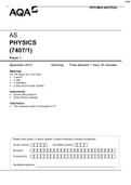 Specimen QP - Paper 1 AQA Physics AS-Level&period;