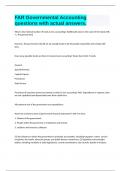 FAR Governmental Accounting questions with actual answers&period;