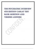 Exam &lpar;elaborations&rpar; THE PSYCHIATRIC INTERVIEW 4TH EDITION