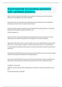 Governmental Accounting questions with validated answers&period;
