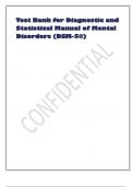 Exam &lpar;elaborations&rpar; Diagnostic and Statistical Manual