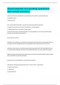 Governmental Accounting questions and actual answers&period;