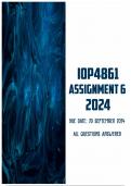 IOP4861 Assignment 6 2024 &vert; Due 20 September 2024