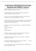 CAM License Bundled Exam Questions and CORRECT Answers