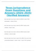 Texas Jurisprudence Exam Questions and Answers &lpar;2024 &sol;2025&rpar; &lpar;Verified Answers&rpar;&period;docx
