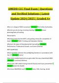 AMEDD CCC Final Exam &vert; Questions and Verified Solutions &vert; Latest Update 2024&sol;2025 &vert; Graded A&plus;