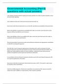 Governmental Accounting &lpar;Part II&rpar; questions with actual answers&period;