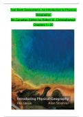 TEST BANK For Geosystems&colon; An Introduction to Physical Geography&comma; 5th Canadian Edition&comma; Verified Chapters 1 - 20&comma; Complete Newest Version