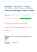 Test Bank for Understanding Psychology 9th Edition by Morris