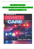 TEST BANK For Paramedic Care - Principles and Practice&comma; 6th Edition&comma; Volume 5 by Bledsoe&comma; Verified Chapters 1 - 16&comma; Complete Newest Version