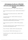 ATO   Bundled Exam Questions and CORRECT Answers