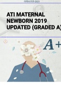 Exam (elaborations) ATI MATERNAL NEWBORN 2019 GRADED A 