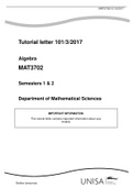Algebra MAT3702 Semesters 1 & 2 Questions(2021)