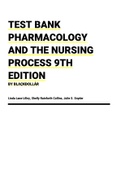 Pharmacology and the Nursing Process, 9th Edition-TESTBANK