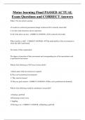 Motor learning  Bundled Exam Questions and CORRECT Answers