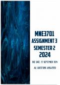 MNE3701 Assignment 3 Semester 2 2024 &vert; Due 27 September 2024
