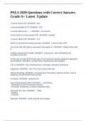 PALS 2020 Questions with Correct Answers Grade A&plus; Latest  Update