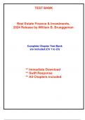 Test Bank for Real Estate Finance & Investments&comma; 2024 Release by Brueggeman &lpar;All Chapters included&rpar;