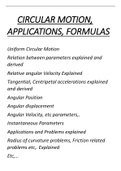 Circular motion applications and formulas