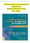 TEST BANK For Evidence-Based Practice in Nursing & Healthcare A Guide to Best Practice 5th Edition by Bernadette Mazurek Melnyk&comma; Ellen Fineout-Overholt&comma; Chapters 1 - 23 Complete