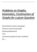 Problems on Graphs, kinematics, Construction of Graphs for a given Question 