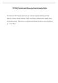 NR 506 Week 6 Graded Discussion Topic&colon; Using the Media