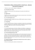 NR 511 Final Exam Study Guide Question and Answers (Graded A)
