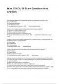 Nurs 333 Ch&period; 28 Exam Questions And Answers