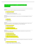 NR 222 FINAL EXAM 2 &ndash; QUESTION AND ANSWERS