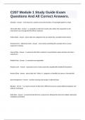 C207 Module 1 Study Guide Exam Questions And All Correct Answers&period;