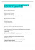 Governmental Accounting Chapter 8 questions - & right answers