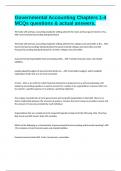 Governmental Accounting Chapters 1-4 MCQs questions & actual answers&period;
