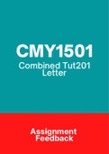 CMY1501 - Assignment Answers (2016-2021)
