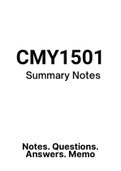 CMY1501 - Notes for 2023 (Summary of Chapter 1-4)