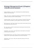 Strategic Management Exam 1 &lpar;Chapters 1-6&rpar; with correct answers&period;