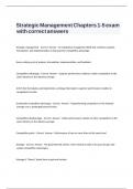 Strategic Management  exams bundle questions and answers