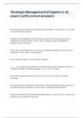 Strategic Management &lpar;Chapters 1-4&rpar; exam 1 with correct answers&period;