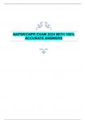 NAPSR&sol;CNPR EXAM 2024 WITH 100&percnt;  ACCURATE ANSWERS 