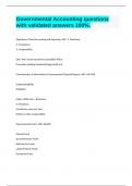 Governmental Accounting questions with validated answers 100&percnt;&period;
